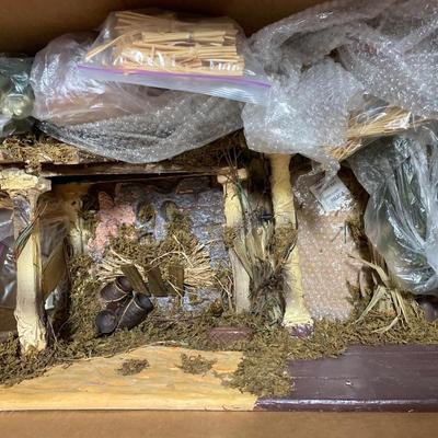 Nativity scene with figures