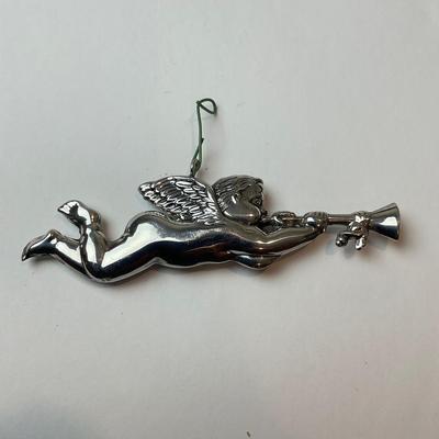 DR1357 Smithsonian Sterling Angle with Trumpet Ornament