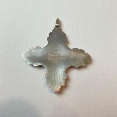 DR1360 Reed & Barton Sterling 1990 Christmas Cross Ornament