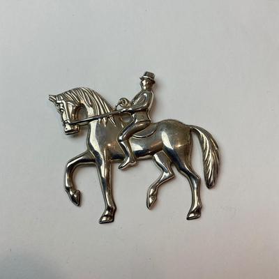 DR1361 Sterling American Heritage Mon on horseback Gorham Ornament