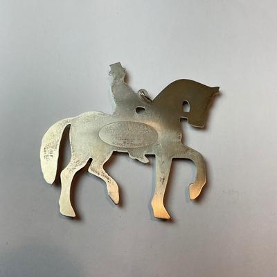 DR1361 Sterling American Heritage Mon on horseback Gorham Ornament