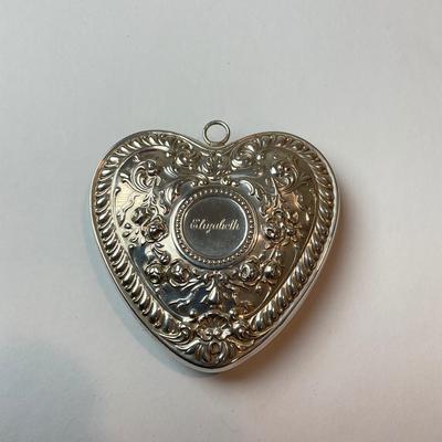 DR1363 Vintage Gorham Sterling Heart Ornament