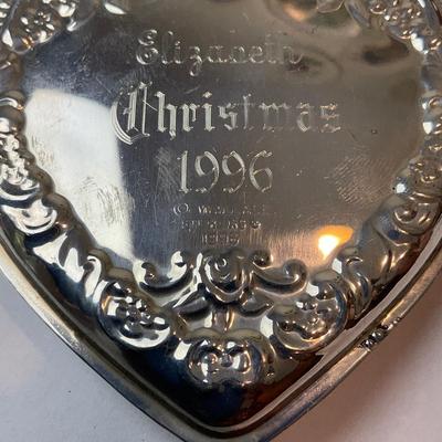 DR1364 Vintage Wallace Sterling 1996 Heart Ornament