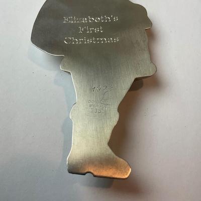 DR1365 Vintage Gorham Sterling Santa with Present Sack 1978 Ornament