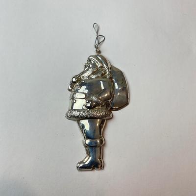 DR1365 Vintage Gorham Sterling Santa with Present Sack 1978 Ornament