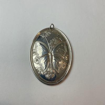 DR1367 Vintage Towle Sterling Butterfly Ornament/Pendent