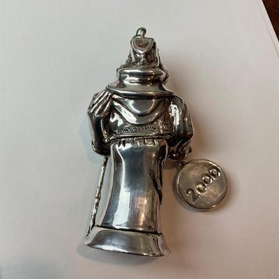 DR1368 Vintage J.Reed Mayor’s Weighted Sterling Father Time 2000 Ornament