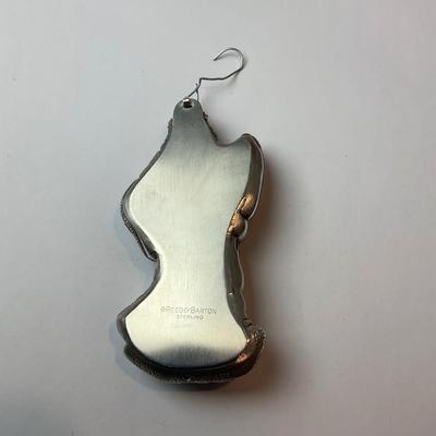 DR1369 Vintage Reed & Barton Sterling Santa 1st Edition Ornament