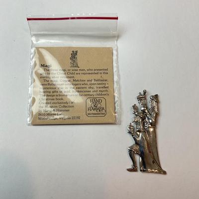 DR1370 Vintage Hand & Hammer Sterling 3 Magi (Wise Men) Ornament
