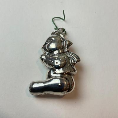 DR1371 Vintage Sterling Teddy Bear Ornament