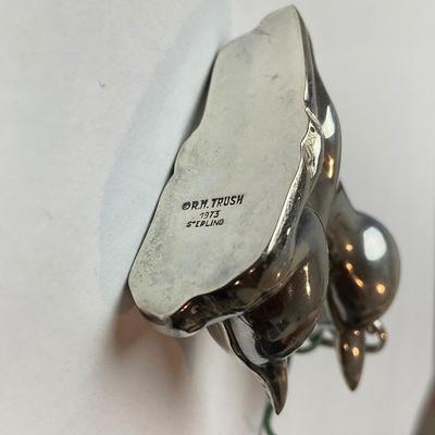 DR1373 Vintage R.M. Trush Sterling 1973 Baby Deer Sterling Ornament