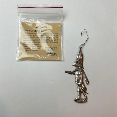 DR1374 Vintage Hand & Hammer Sterling The Nutcracker Ornament