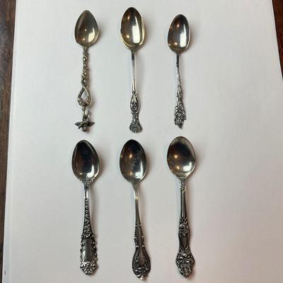 DR1377 Six Sterling Demitasse Spoons