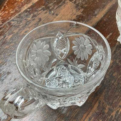 DR1383 Floral Punchbowl with Matching Cups