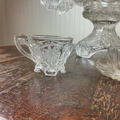 DR1383 Floral Punchbowl with Matching Cups