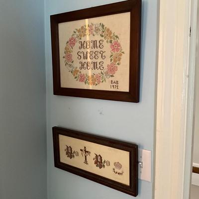 UBB1334 Two Vintage Needlework Art