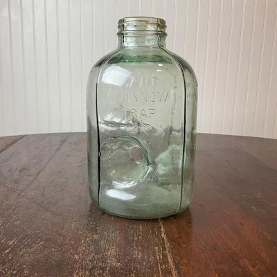DR1385 Vintage Glass Minnow Trap by Carl Camp