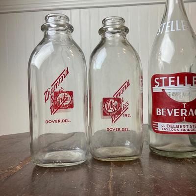 DR1387 Antique/Vintage Maryland & Delaware Dairy Bottles
