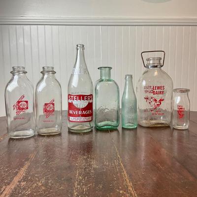 DR1387 Antique/Vintage Maryland & Delaware Dairy Bottles