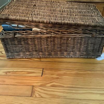 UBB1325 Basket of Vintage Children's Clothes & Shoes