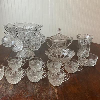 DR1413 Sunburst Punchbowl Lot