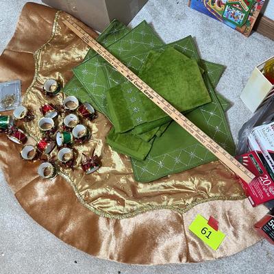 Lot 61 Christmas Table decor & other