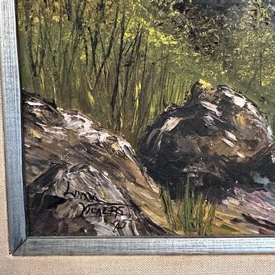 Framed art, Linda Vickers oil on canvas