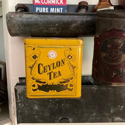 UBB1324 Lot of Vintage Tins, Bottles, and More