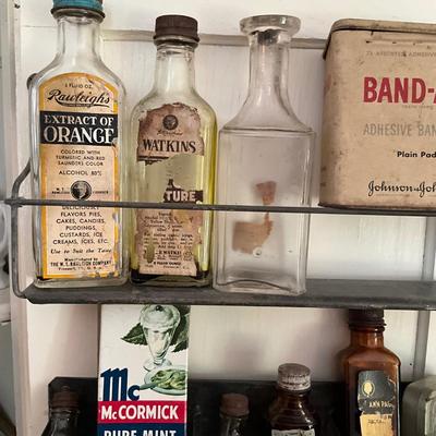 UBB1324 Lot of Vintage Tins, Bottles, and More