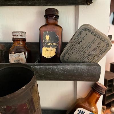 UBB1324 Lot of Vintage Tins, Bottles, and More