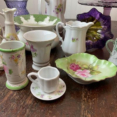 DR1424 Purple Floral China Lot