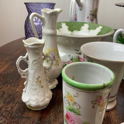 DR1424 Purple Floral China Lot