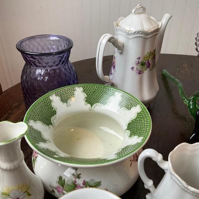 DR1424 Purple Floral China Lot