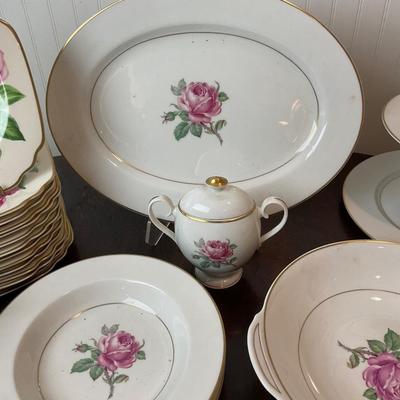 DR1427 Pink Rose China Lot