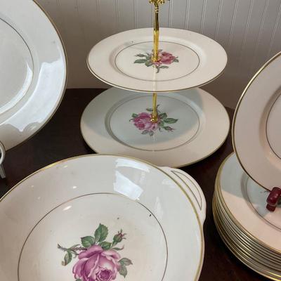 DR1427 Pink Rose China Lot