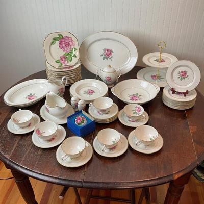 DR1427 Pink Rose China Lot