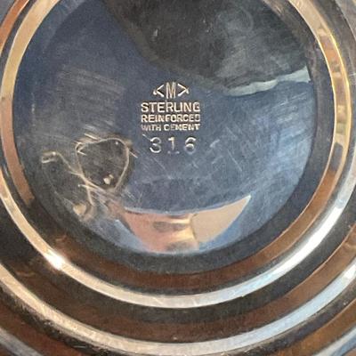 DR1432 Two Pairs of Short Weighted Sterling Candle Stick Holders