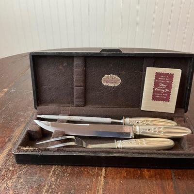 DR1435 Sterling Handle Flint Hallowground Carving Set