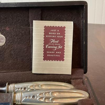 DR1435 Sterling Handle Flint Hallowground Carving Set