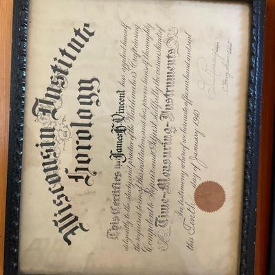 DR1436 Four Antique Framed Marriage Certificates Ephemera