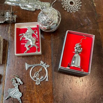 DR1455 Silver Plate Christmas Ornaments