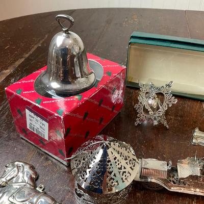 DR1455 Silver Plate Christmas Ornaments