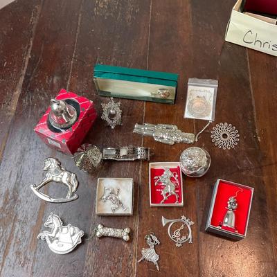 DR1455 Silver Plate Christmas Ornaments