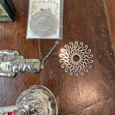 DR1455 Silver Plate Christmas Ornaments