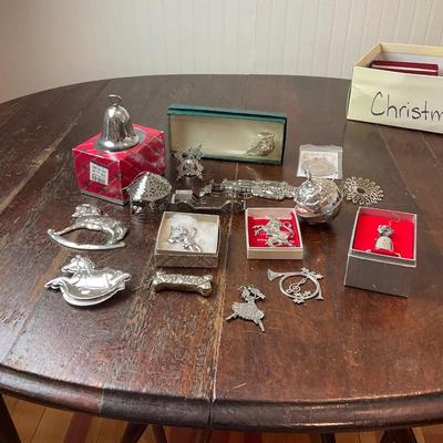 DR1455 Silver Plate Christmas Ornaments