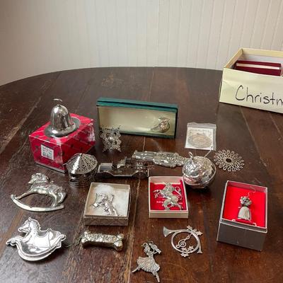 DR1455 Silver Plate Christmas Ornaments