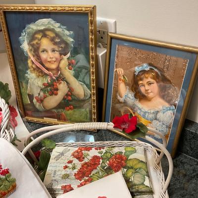 L1461 Geranium Decor Lot