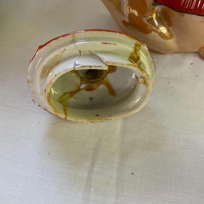 L1464 Porcelain Camel Teapot with Small Spice Jars