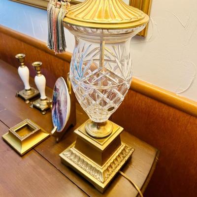 Waterford Lamp and Table lot