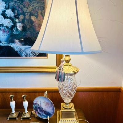 Waterford Lamp and Table lot